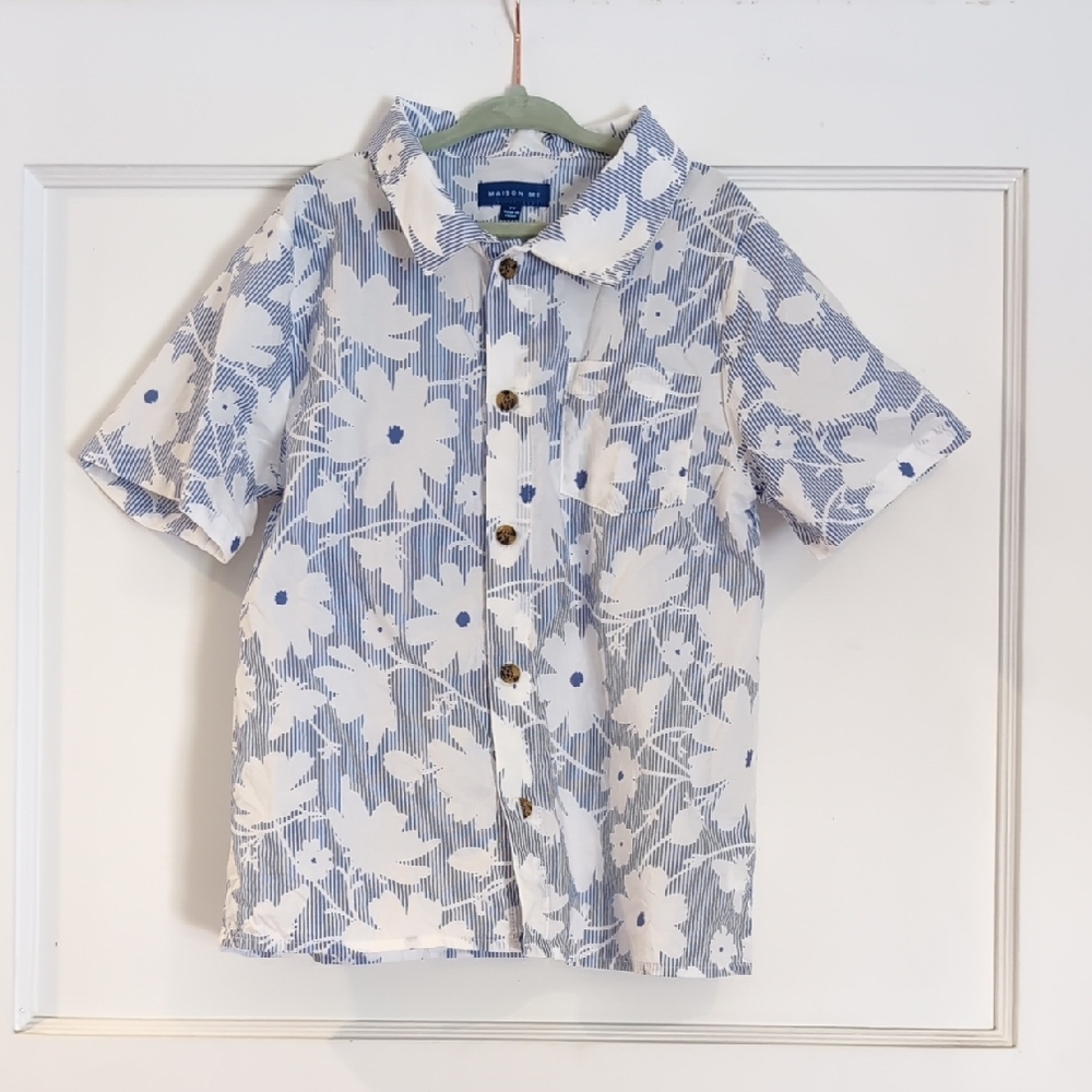 Maison Me Kids Button-up Shirt Sz7 (matching)